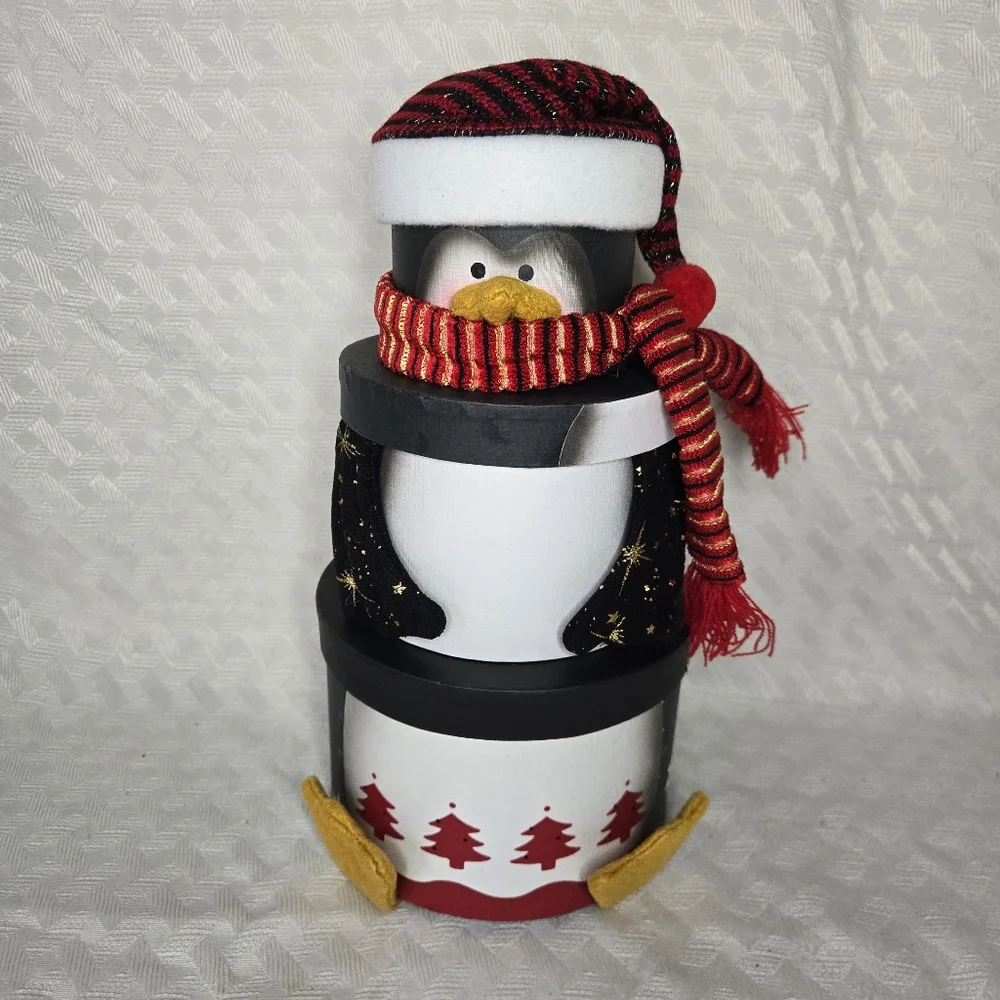 Penguin 3-tier Storage Boxes & Winter Decor